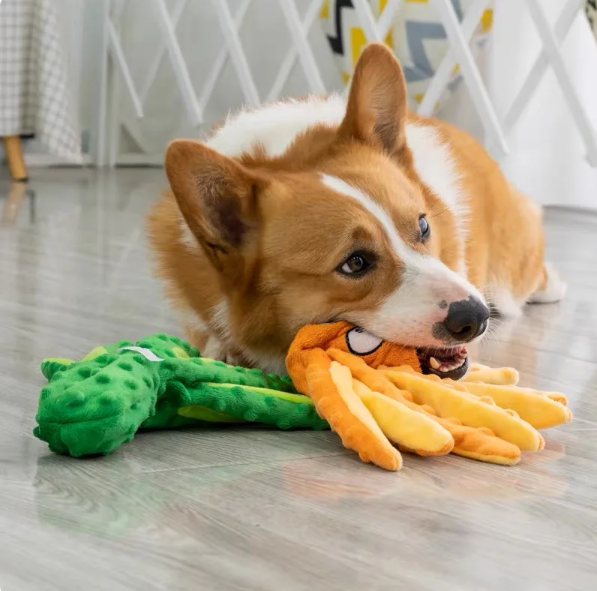 Vista 4 de Juguete Pulpo Chirriante Para Mascotas - MORADO,: AZUL